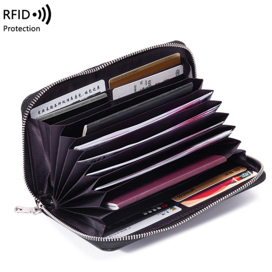 1659 RFID Anti-magnetic Anti-theft Passport Bag Document Bag Wallet(Lavender Purple) by bashfashion