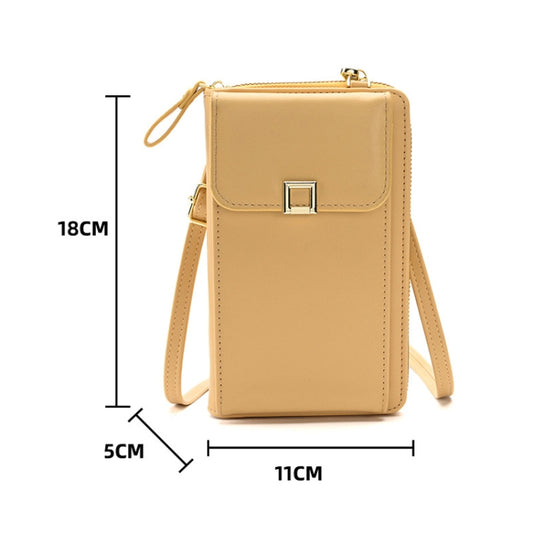 Ladies Cross-body Shoulder Bag Long Purse Mobile Phone Bag(Black) by bashfashion