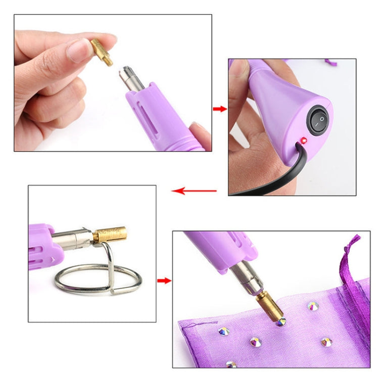 DIY Manual Stamping Tools Portable Dot Drill Pen, Specification: EU Plug Black by bashfashion