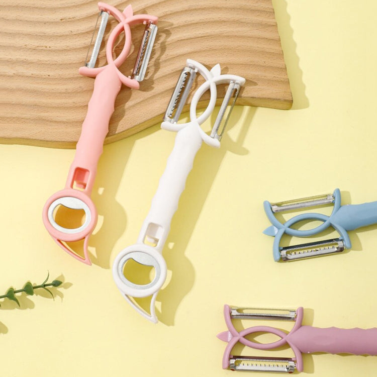 3 PCS 7 In 1 Multifunctional Peeling Bottle Opener Peeler Grater Can Opener(White) by bashfashion