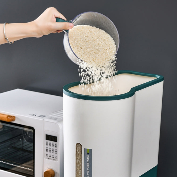 One Button Press Insect Proof Sealed Moisture Proof Fresh Rice Storage Bin, Size: 5 KG(Green) by bashfashion