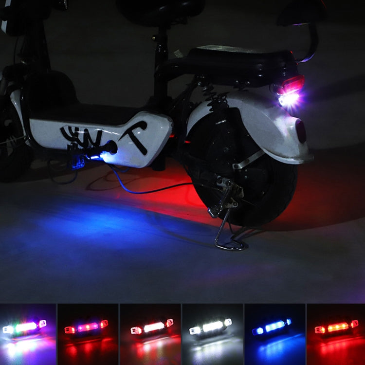 Motorcycle Bicycle Charging Strobe Decorative Warning Tail Light(Red Light) by bashfashion