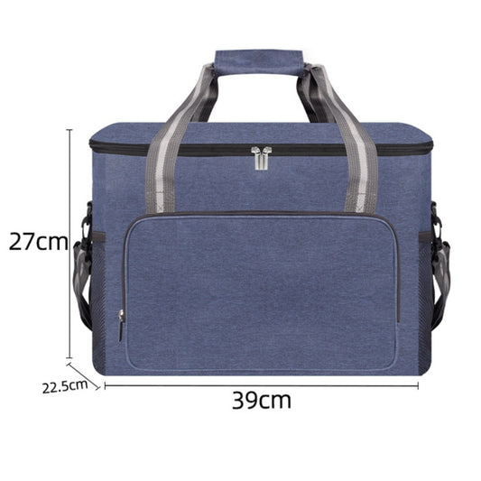24L Waterproof Oxford Cloth Picnic Bag Outdoor Ice Pack Thickened Portable Insulation Bag(Navy) by bashfashion