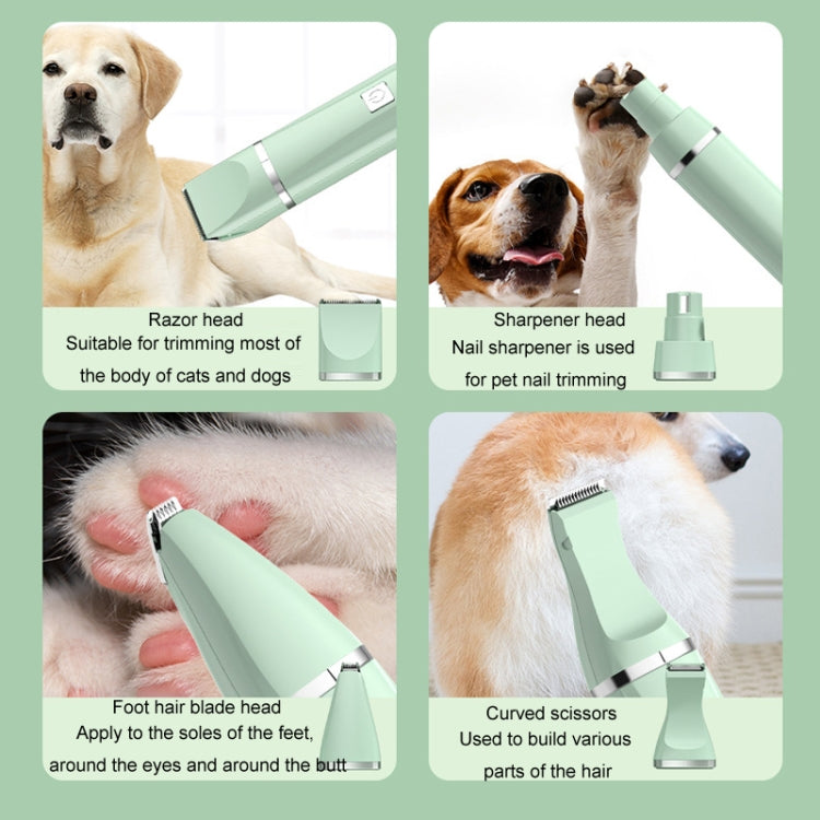 Pet Shaver Cat Dog Paw Hair Clipper Electric Fader, Color: 2 in 1 White by bashfashion