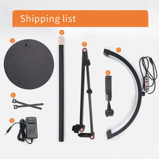 LED Half Moon Beauty Lamp Manicure Eyebrow Tattoos Eyelash Fill Light UK Plug(White) by bashfashion