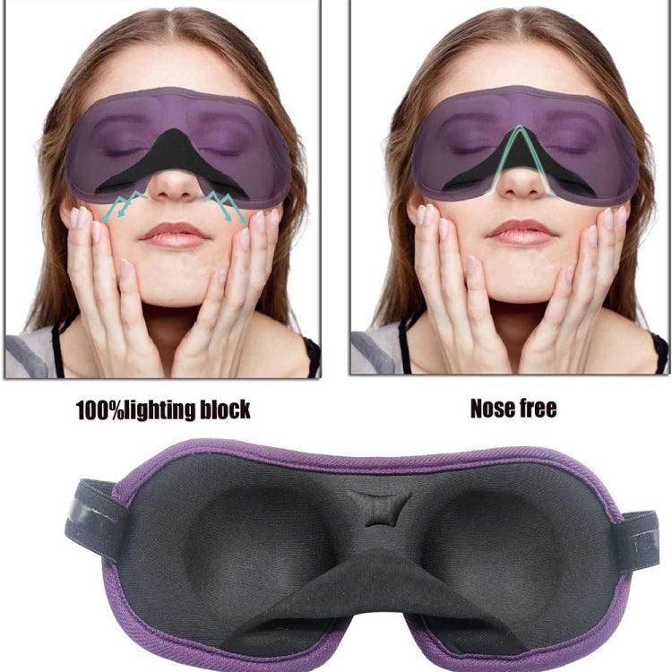 3D Adjustable Silicone Anti-slip Sleep Eye Mask Three-dimensional Memory Foam Eye Protection Mask(Black) by bashfashion