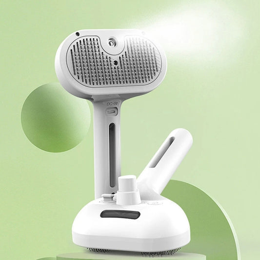 RK56 USB Charging Spray Pet Grooming Comb Cat and Dog Hair Removal Tool Pet Products(Green) by bashfashion