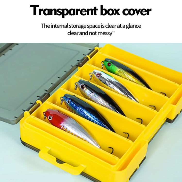 PROBEROS H1000 Double Sided Lure Box Handheld Double Layer Storage Case For Bait Accessories, Style: B Model(Yellow) by PROBEROS
