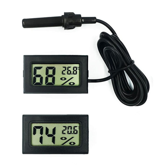 With Probe Digital Thermometer Hygrometer Electronic Temperature Detection Sensor, Model: FY-11 White by bashfashion