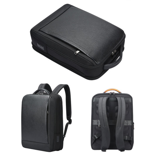 Bopai AL-61-122631B Large Capacity Cowhide Laptop Backpack With USB+Type-C Port(High-end Version) by Bopai