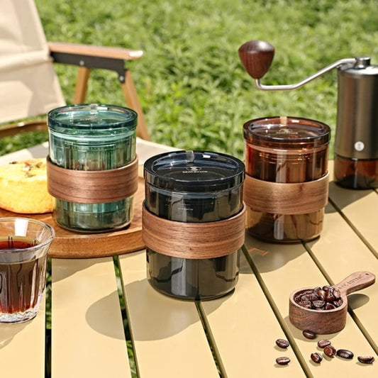 3 In 1 Pour Over Coffee Maker with Filter Cup for Camping Travel Office With Bag Brown by bashfashion