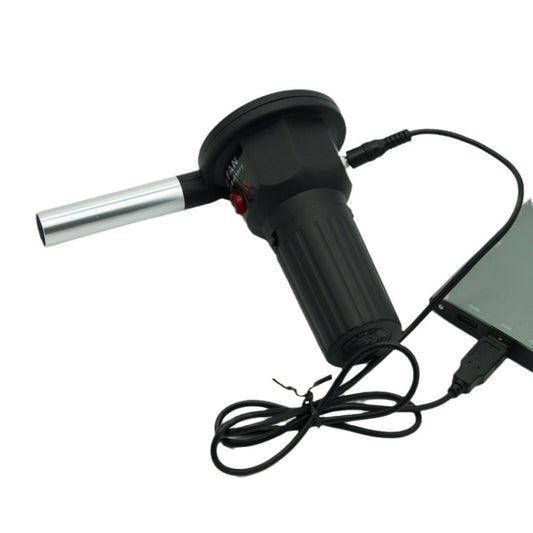 5V DC Grill Blower Outdoor Barbecue Accessories With USB Cable(Black) by bashfashion