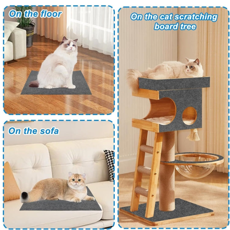 40 x 100cm Trimmable Self-Adhesive Cat Scratching Mat DIY Climbing Cat Scratcher(Light Grey) by bashfashion
