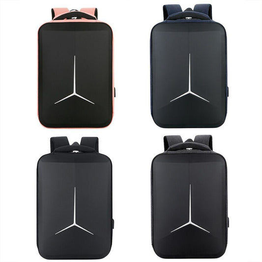 15 inch Large-Capacity Waterproof Business Commuter Laptop Backpack with USB Port(Simplified Pink) by bashfashion