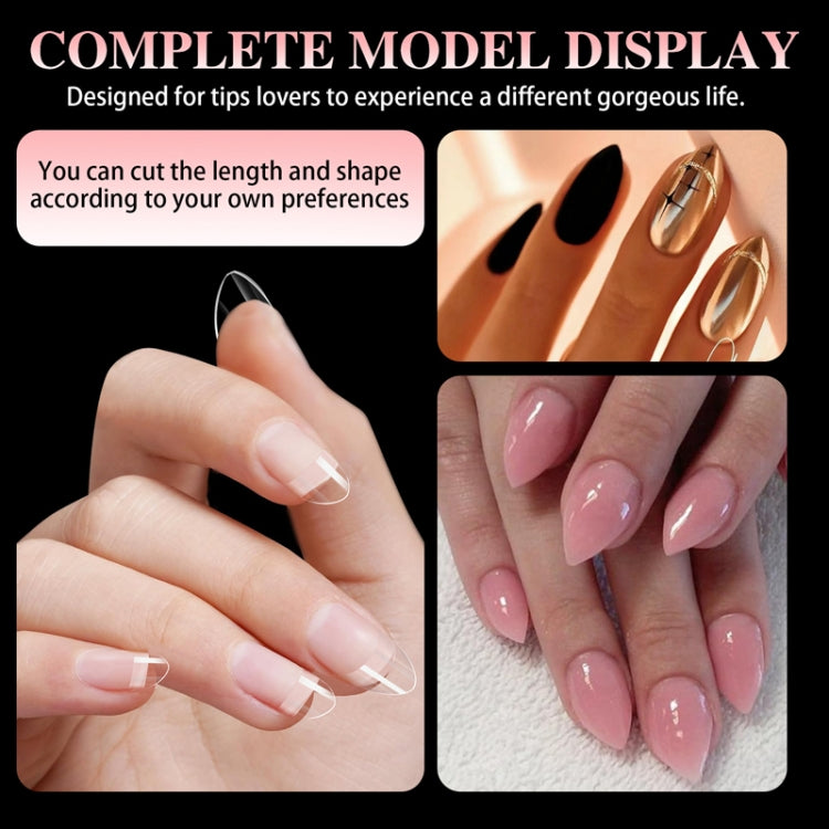 600pcs /Box Ultra Short False Nail Tips Extension Clear No Scratch Traceless Frosted Manicure Salon, Style: Shape 05 by bashfashion