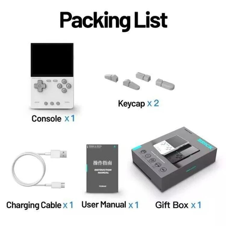 TRIMUI BRICK Open Source Pocket Console Portable Wireless Bluetooth HD Retro Arcade, Size: 128G(Black) by TRIMUI