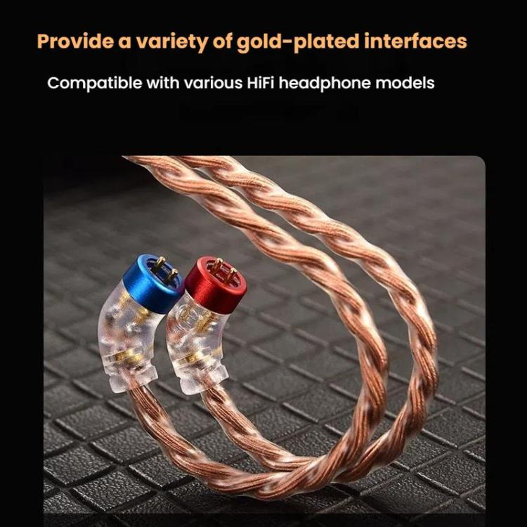 CVJ VS400 Interchangeable Audio Plug Oxygen-Free Copper Headphone Upgrade Cable, Style: Type-C 0.75mm by CVJ