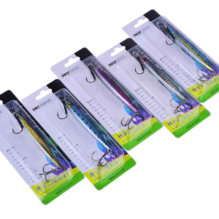 14G PROBEROS LF151 Long-Distance Casting Sinking Lure 3D Fast-Draw Sea Fishing Mackerel Hook(C) by PROBEROS