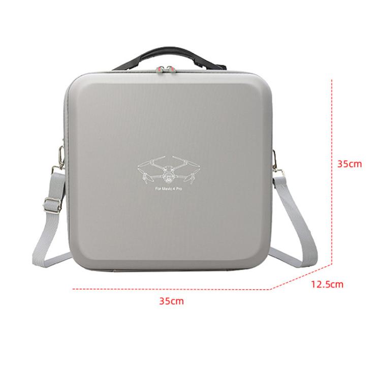 For DJI Mavic 4 Pro Fly More Combo / Creator Combo Carrying Case Durable PU Crossbody Shoulder Bag(Gray) by bashfashion