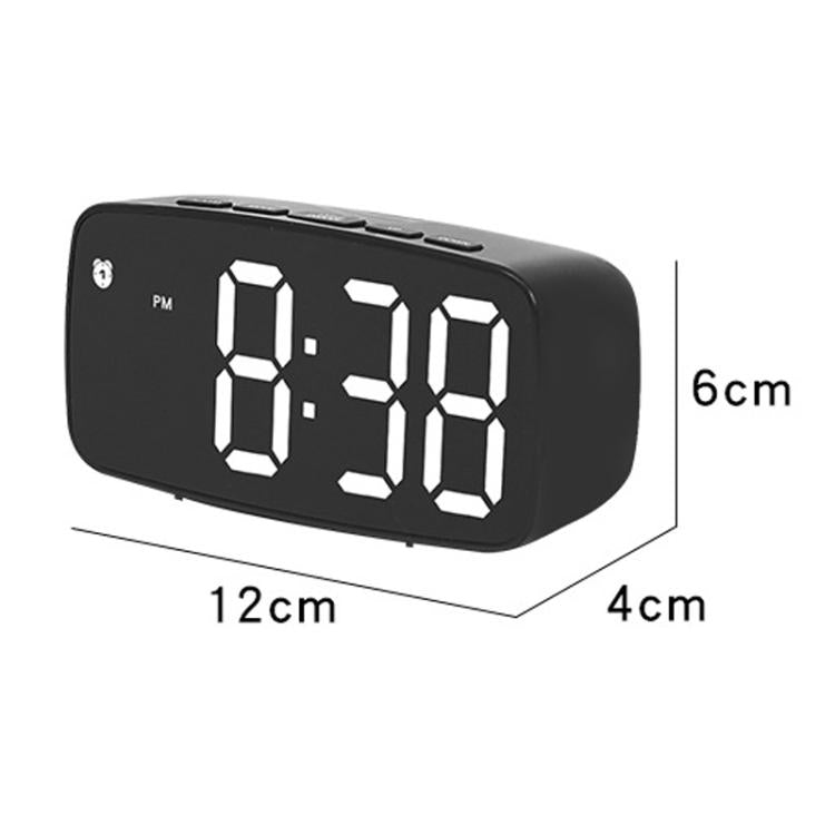 LED Electronic Alarm Clock Bedside Vibrator Clock, Color: White Shell Blue Light by bashfashion