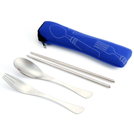 Three-Piece Outdoor Cutlery(Dark blue) by bashfashion