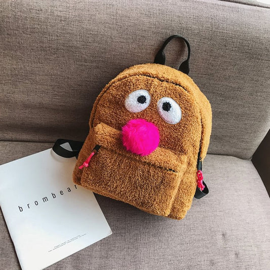 Plush Cute Bird Handbag Double Shoulder Bag Girl Backpack by bashfashion