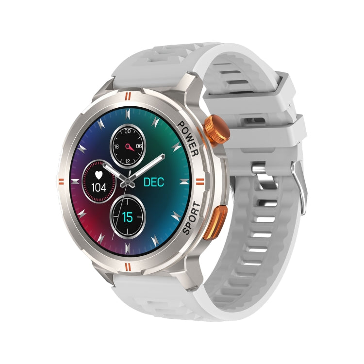 M52 1.43 inch Screen IP68 Waterproof Smart Watch, Support Bluetooth Call / Heart Rate (Silver) by bashfashion