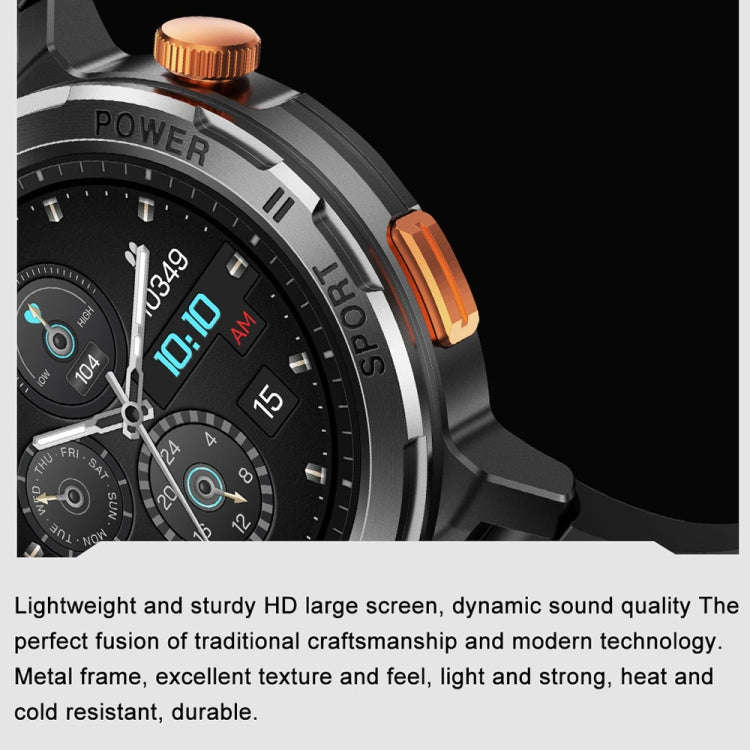 M52 1.43 inch Screen IP68 Waterproof Smart Watch, Support Bluetooth Call / Heart Rate (Silver) by bashfashion