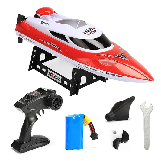 HongXunJie HJ806 2.4Ghz Water Cooling High Speed Racing Boats with Remote Controller, Auto Flip Function, 200m Control Distance(Red) by bashfashion