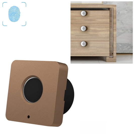 T5 Square Version Aluminum Alloy Panel Fingerprint Drawer Lock(Pink) by bashfashion