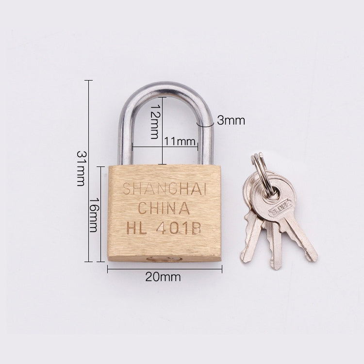 Copper Padlock Small Lock, Style: Short Lock Beam, 20mm Open by bashfashion