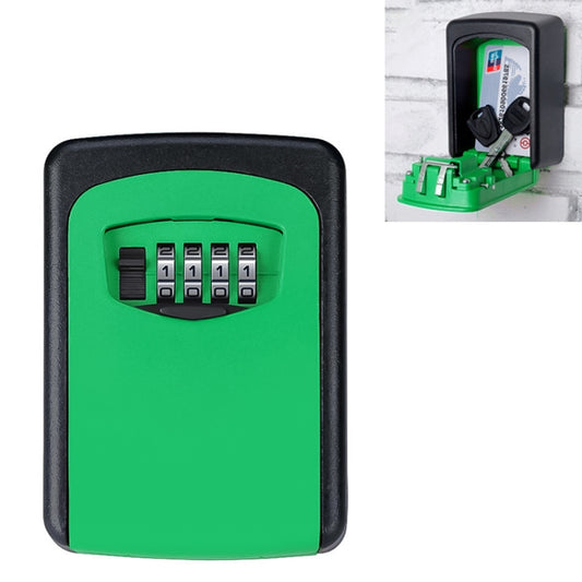 Wall-hanging Key Storage Box with Metal 4-Digit Password Lock(Green) by bashfashion