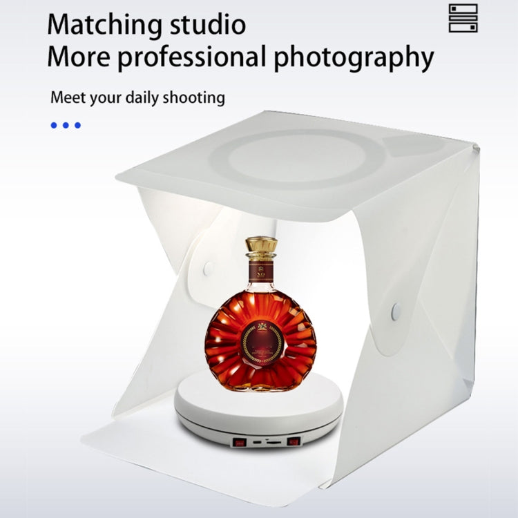 25cm LED Light Electric Rotating Display Stand Turntable (Black) by bashfashion