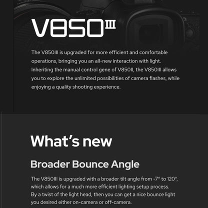 Godox V850III 2.4GHz Wireless Flash Speedlite Camera Light(US Plug) by Godox