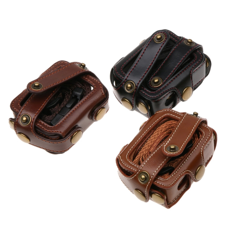 For GoPro HERO7 Black /6 /5 PU Leather Housing Case with Neck Strap & Buttons(Coffee) by bashfashion