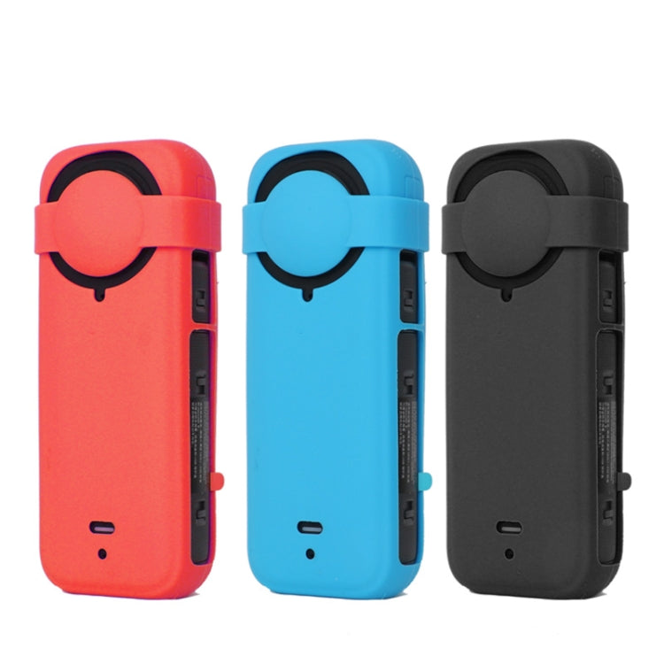 For Insta360 X4 Silicone Protective Case with Lens Cover (Red) by bashfashion