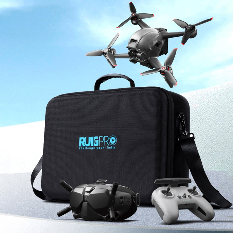 RUIGPRO for DJI FPV Portable Single Shoulder Storage Box Case Travel Carrying Bag(Black) by RUIGPRO