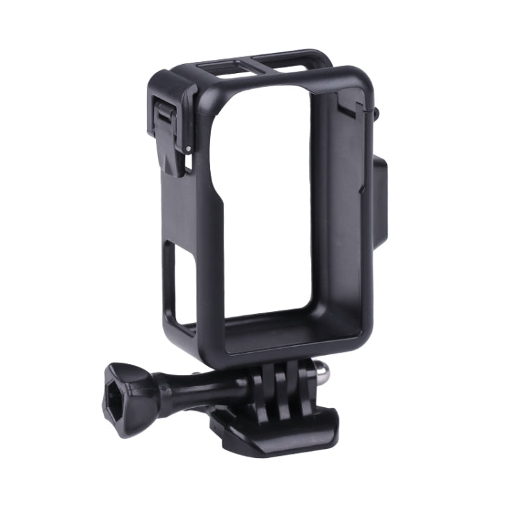 For DJI Osmo Action 3 Vertical Plastic Protective Frame Cage with Cold Shoes (Black) by bashfashion