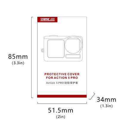 For DJI Osmo Action 5 Pro STARTRC Silicone Protective Case with Lens Cover (Black) by bashfashion