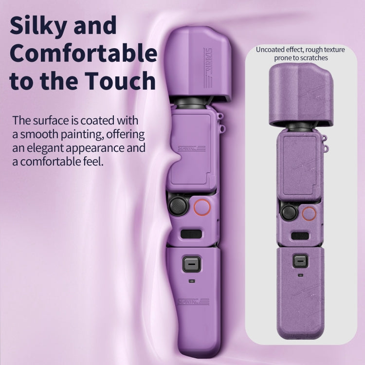 For DJI OSMO Pocket 3 STARTRC 5 in 1 Body Lens Handle Screen Silicone TPU Case (Black) by STARTRC