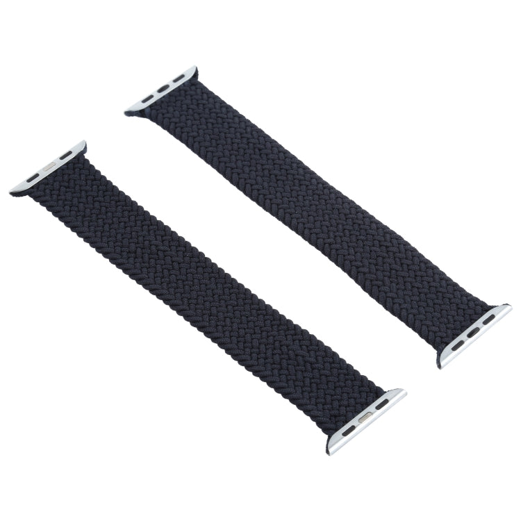 Mixed Color Nylon Braided Single Loop Watch Band For Apple Watch Series 7 41mm / 6 & SE & 5 & 4 40mm / 3 & 2 & 1 38mm, Size:M(Charcoal) by bashfashion