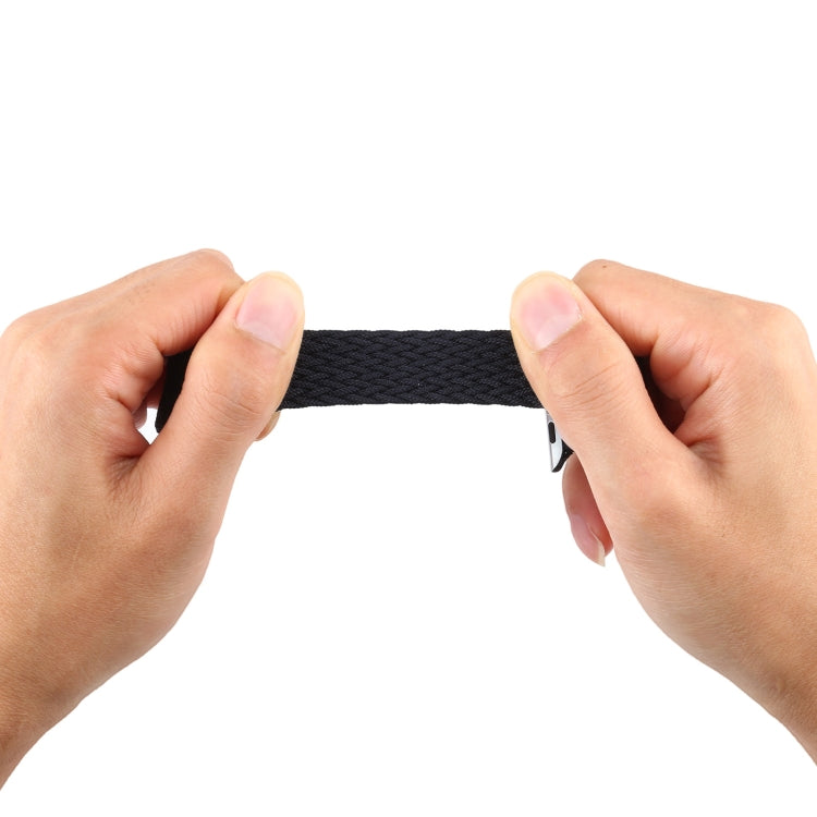 Mixed Color Nylon Braided Single Loop Watch Band For Apple Watch Series 7 41mm / 6 & SE & 5 & 4 40mm / 3 & 2 & 1 38mm, Size:M(Charcoal) by bashfashion