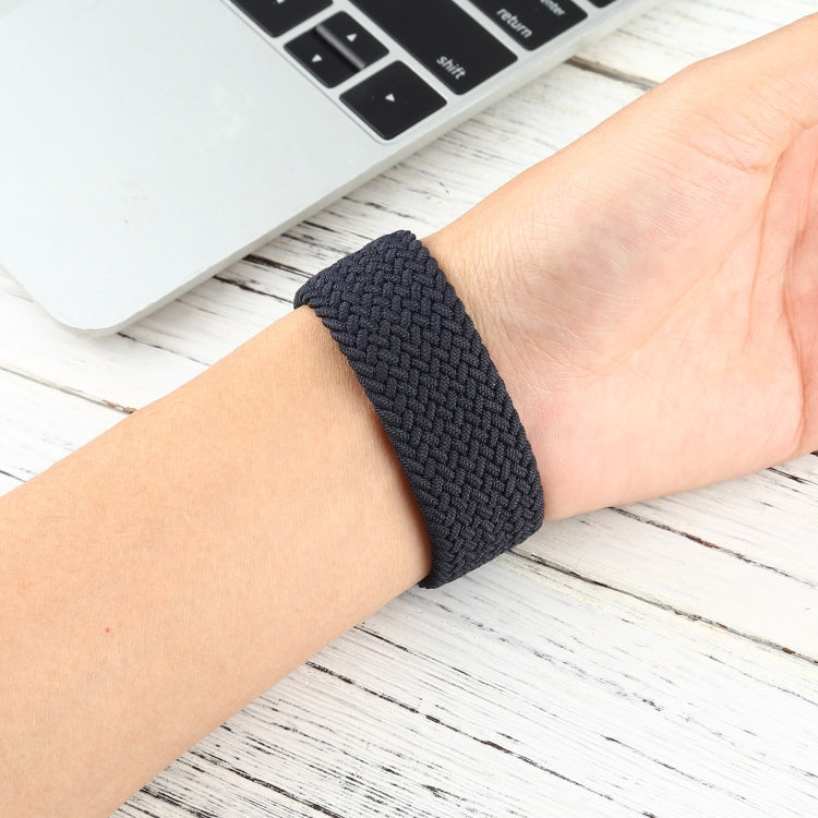 Mixed Color Nylon Braided Single Loop Watch Band For Apple Watch Series 7 41mm / 6 & SE & 5 & 4 40mm / 3 & 2 & 1 38mm, Size:M(Charcoal) by bashfashion