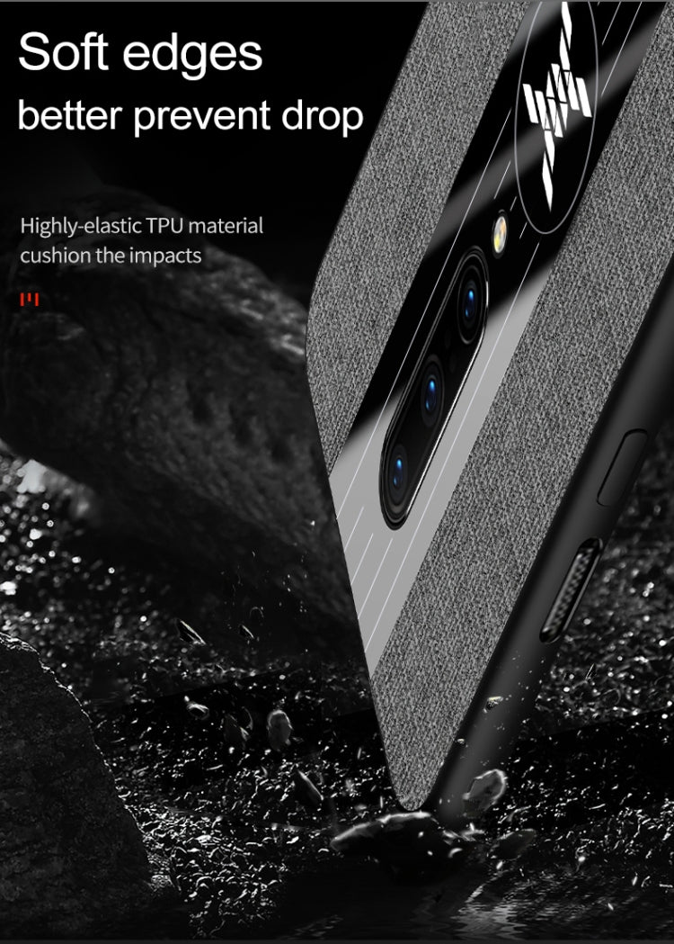 For OnePlus 7 Pro XINLI Stitching Cloth Texture Shockproof TPU Protective Case(Red) by XINLI