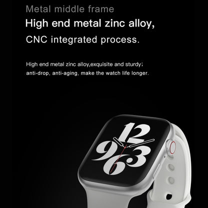 DW35PRO 1.75 inch Color Screen IPX7 Waterproof Smart Watch, Support Bluetooth Answer & Reject / Sleep Monitoring / Heart Rate Monitoring, Style: Silicone Strap(White) by bashfashion