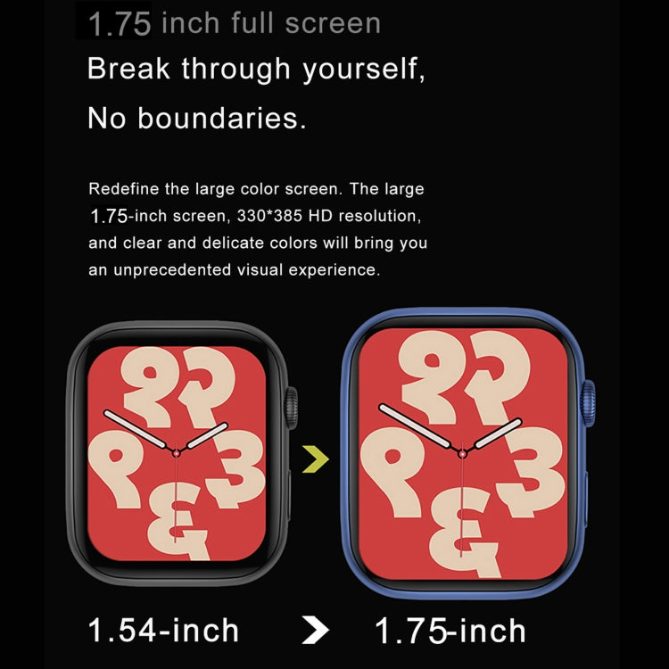 DW35PRO 1.75 inch Color Screen IPX7 Waterproof Smart Watch, Support Bluetooth Answer & Reject / Sleep Monitoring / Heart Rate Monitoring, Style: Steel Strap(Black) by bashfashion