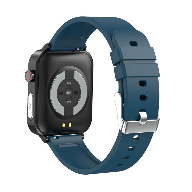 E86 1.7 inch TFT Color Screen IP68 Waterproof Smart Watch, Support Blood Oxygen Monitoring / Body Temperature Monitoring / AI Medical Diagnosis, Style: TPU Strap(Blue) by bashfashion