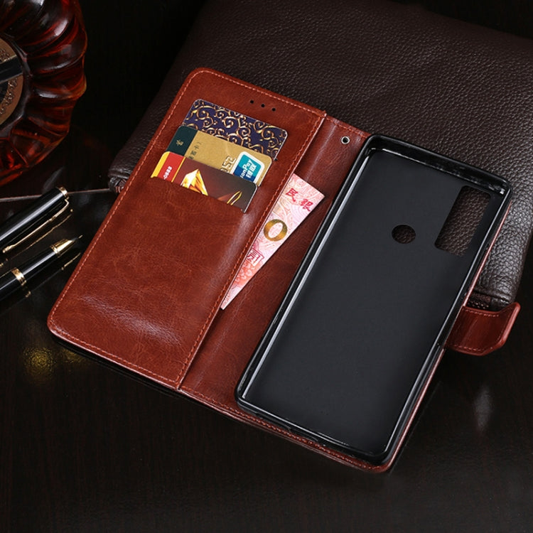 For TCL 20 SE idewei Crazy Horse Texture Horizontal Flip Leather Case with Holder & Card Slots & Wallet(Red) by idewei