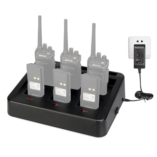 RETEVIS RTC48 Multi-function Interchangeable Slots Six-Way Walkie Talkie Charger for Retevis RT48/RT648 by RETEVIS