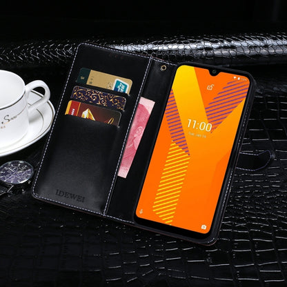 For Wiko Y62 idewei Crocodile Texture Horizontal Flip Leather Case with Holder & Card Slots & Wallet(Dark Blue) by idewei